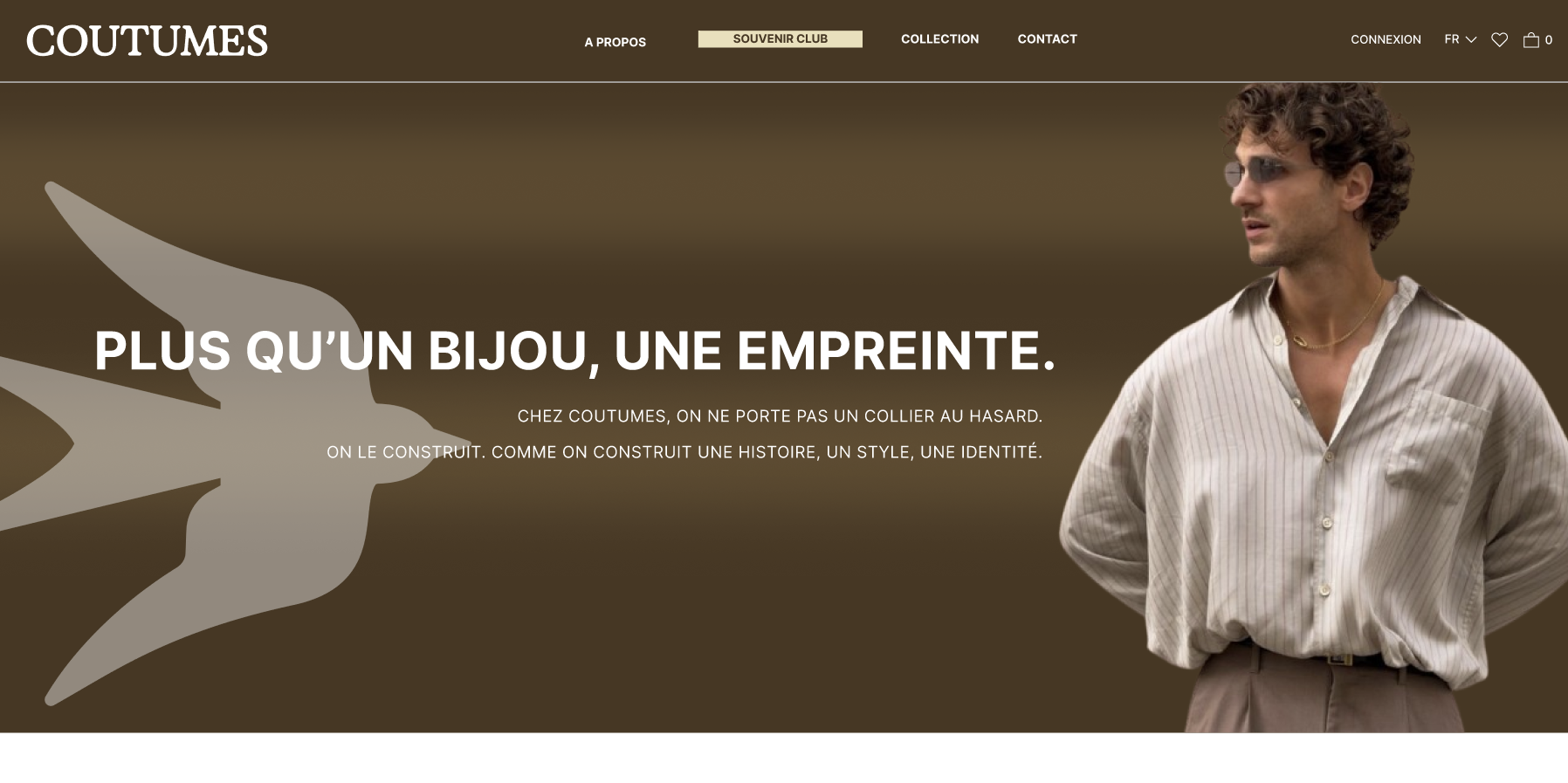 Souvenir Club — interface Coutumes, Plus qu’un bijou, une empreinte